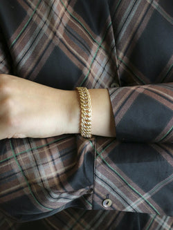 Bracelet maille américaine or jaune 1,2 cm - Castafiore