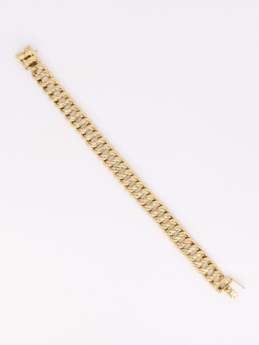 Bracelet maille américaine or jaune 1,2 cm - Castafiore