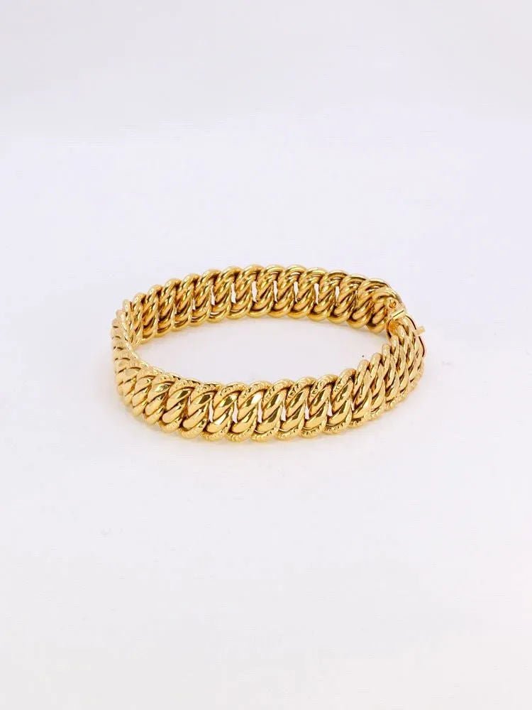 Bracelet maille américaine or jaune 1.3 cm - Castafiore