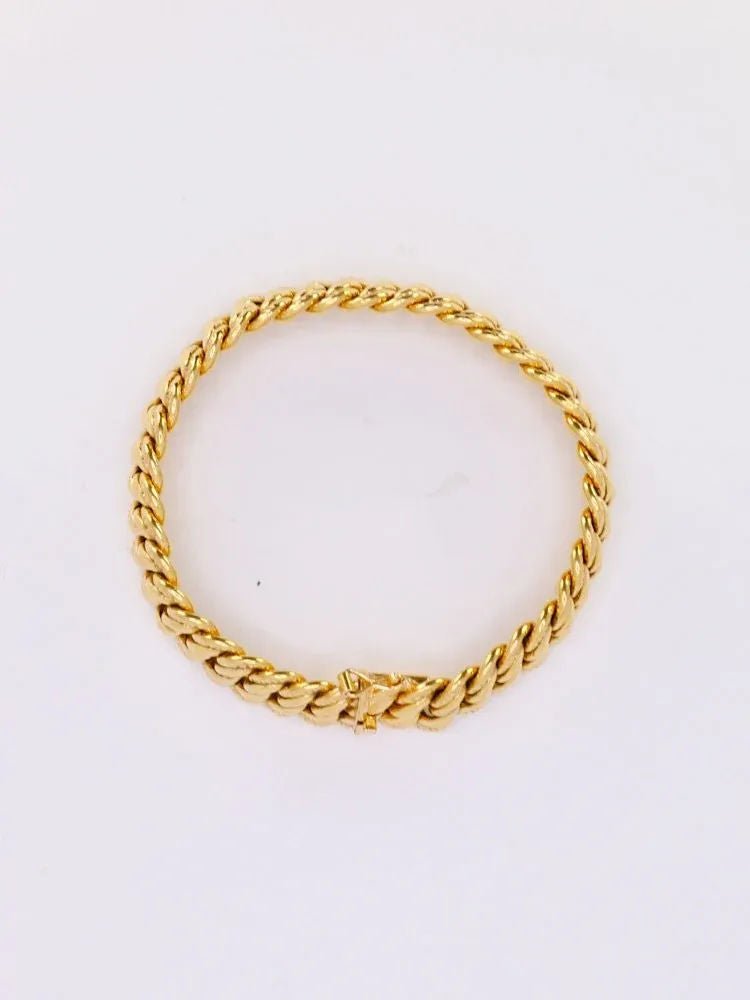 Bracelet maille américaine or jaune 1.3 cm - Castafiore