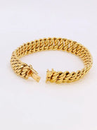 Bracelet maille américaine or jaune 1.3 cm - Castafiore