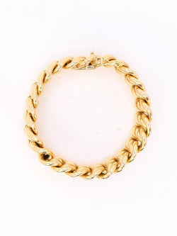 Bracelet maille américaine or jaune 2 cm - Castafiore