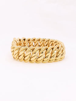 Bracelet maille américaine or jaune 2 cm - Castafiore