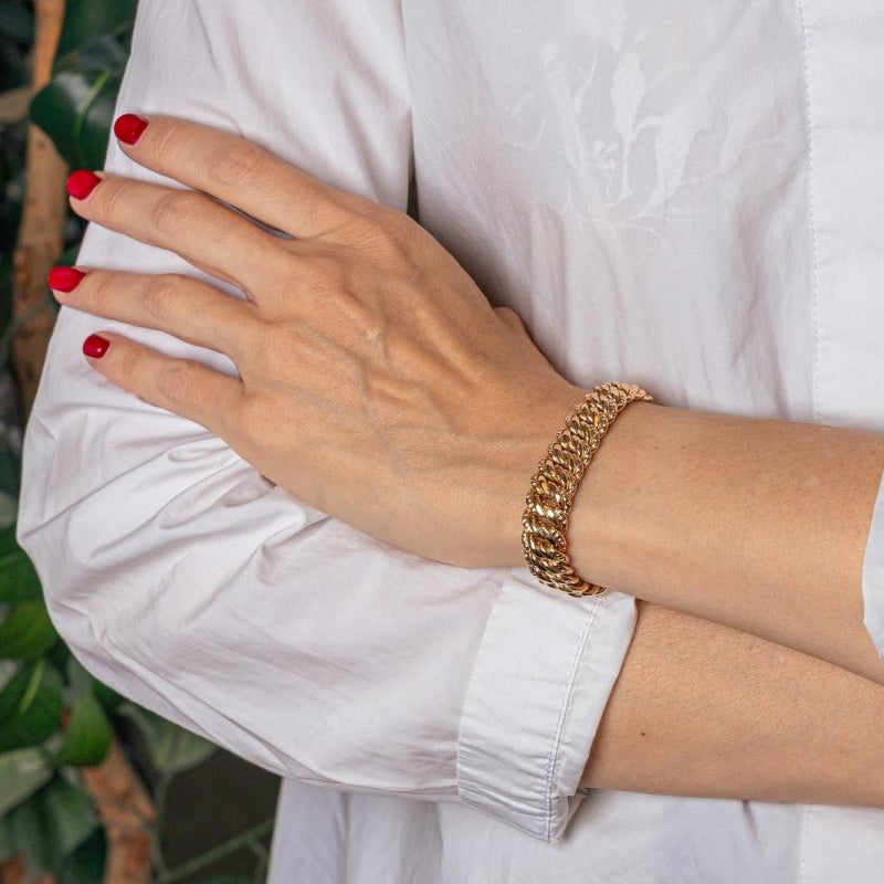 Bracelet Maille américaine Or rose - Castafiore