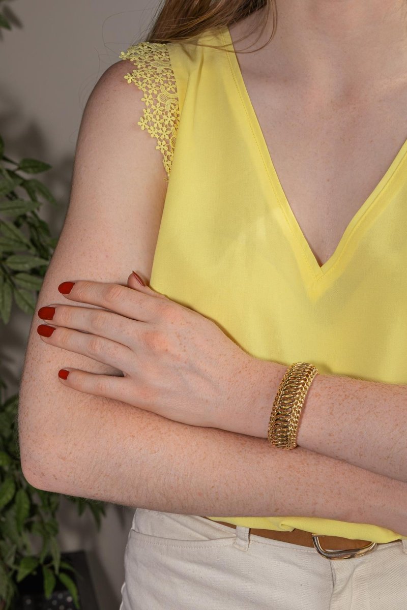 Bracelet Maille anglaise Or jaune - Castafiore
