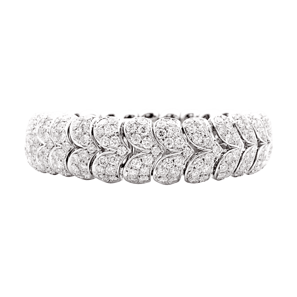 Bracelet Maille ARFAN en or blanc et diamants - Castafiore