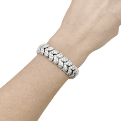 Bracelet Maille ARFAN en or blanc et diamants - Castafiore
