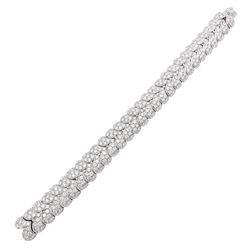 Bracelet Maille ARFAN en or blanc et diamants - Castafiore