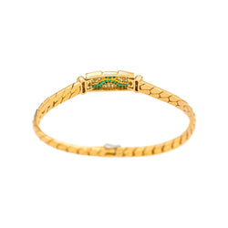 Boucheron Bracelet English mesh Yellow gold Emerald 