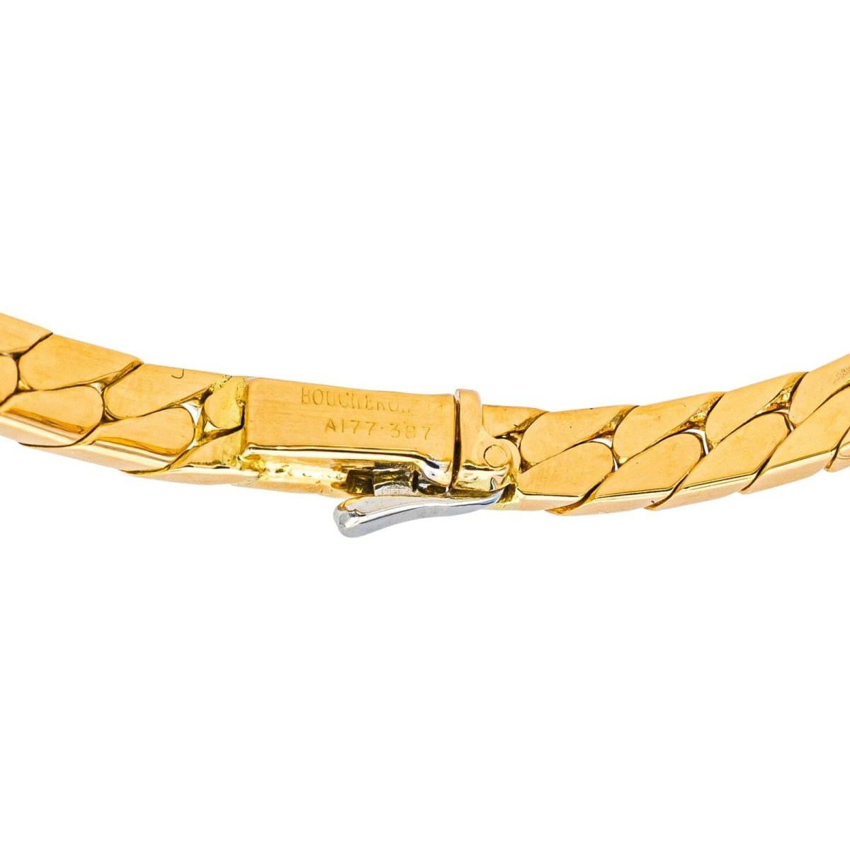 Boucheron Bracelet English mesh Yellow gold Emerald 