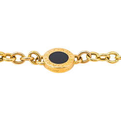 Bracelet Maille BULGARI en or jaune et onyx - Castafiore