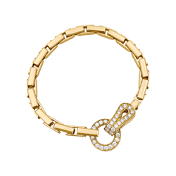 Bracelet Maille CARTIER "Agrafe" en or jaune et diamants - Castafiore