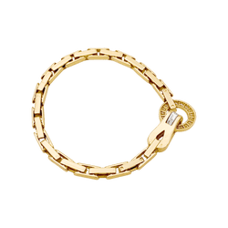 Bracelet Maille CARTIER "Agrafe" en or jaune et diamants - Castafiore