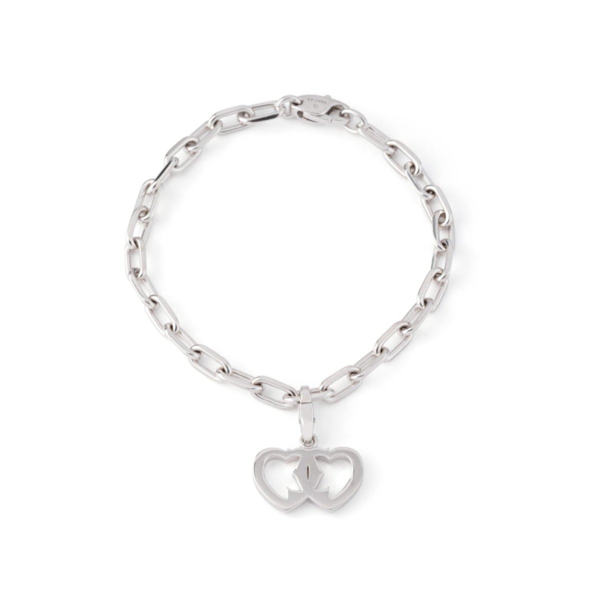 Bracelet Maille CARTIER Coeur en or blanc - Castafiore