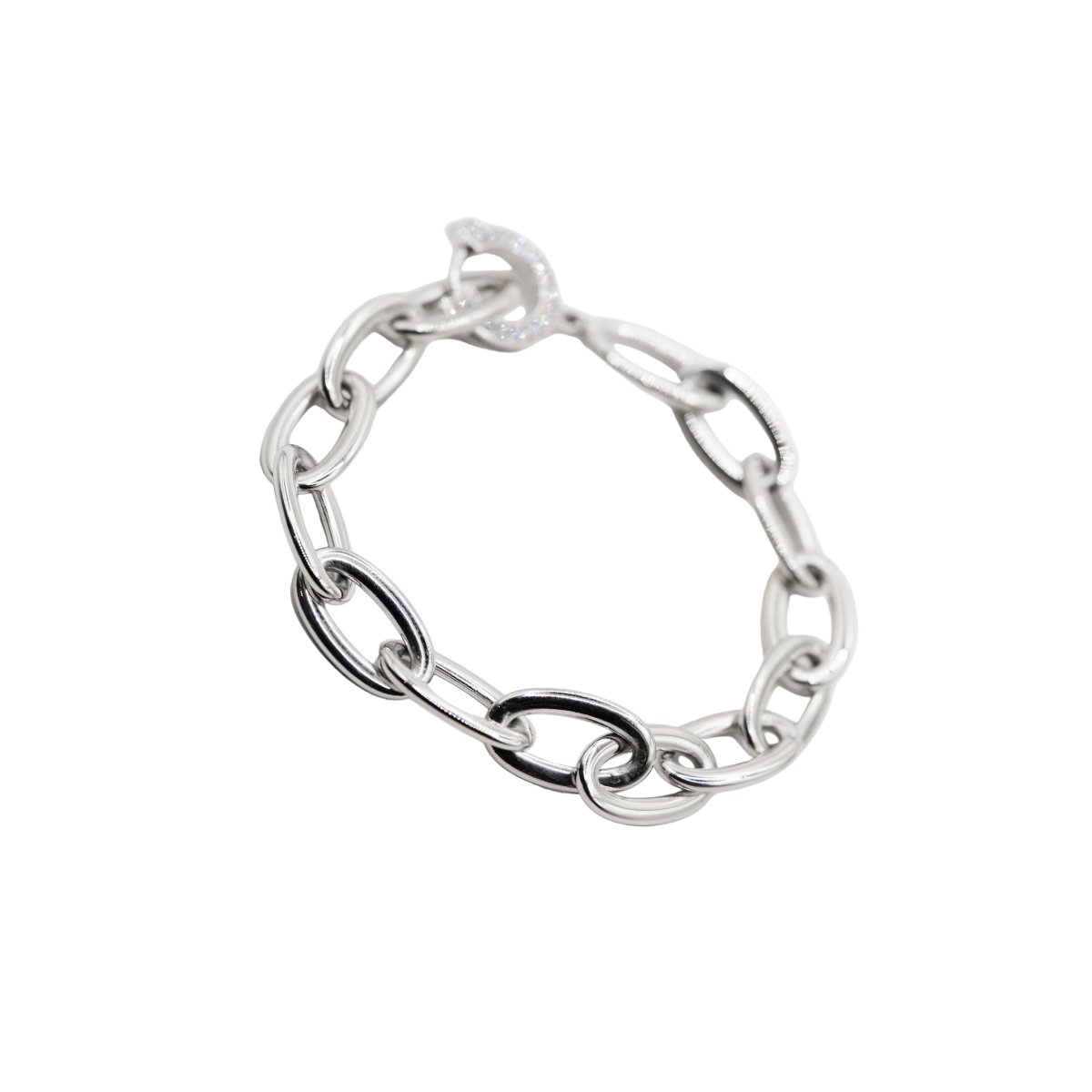 Bracelet Maille CARTIER en or blanc et diamants - Castafiore