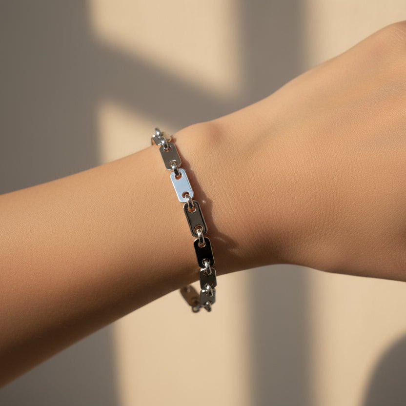 Bracelet Maille CARTIER "Fidelity" en or blanc - Castafiore