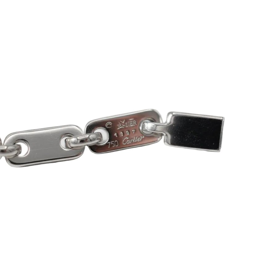 Bracelet Maille CARTIER "Fidelity" en or blanc - Castafiore