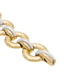 Bracelet Maille CARTIER "Liens Croisés Trinity" en or jaune, or rose et or blanc - Castafiore