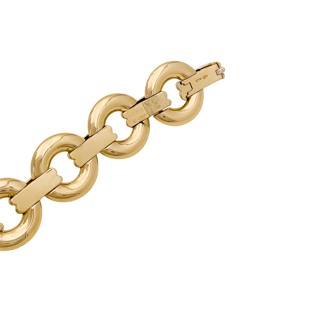 Bracelet Maille CARTIER "Liens Croisés Trinity" en or jaune, or rose et or blanc - Castafiore