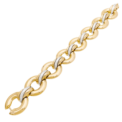 Bracelet Maille CARTIER "Liens Croisés Trinity" en or jaune, or rose et or blanc - Castafiore