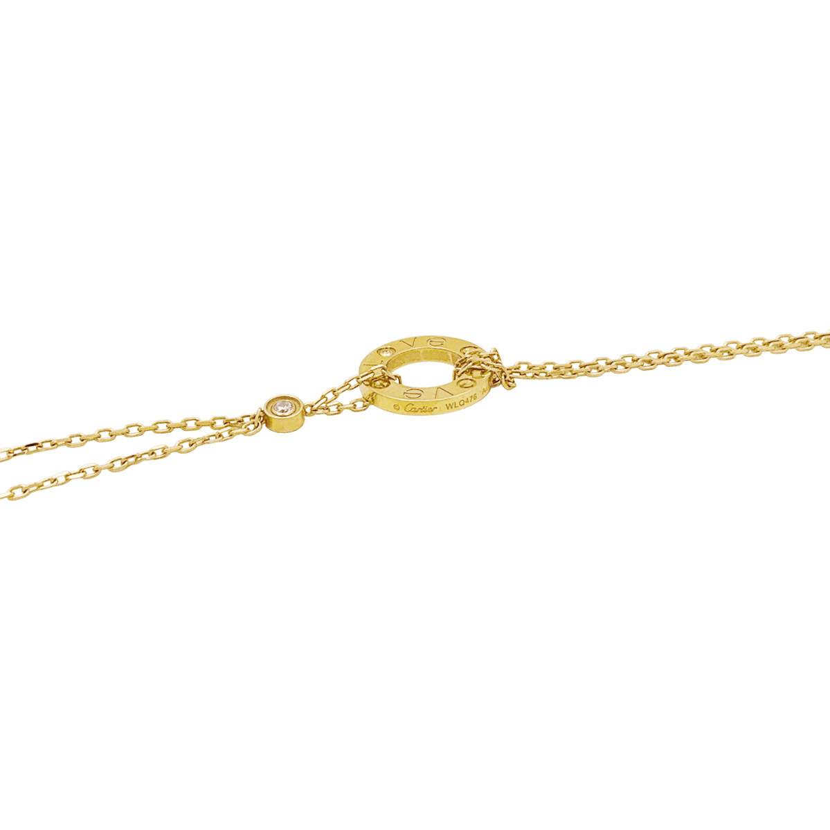Bracelet Maille CARTIER "Love" en or rose et diamants - Castafiore