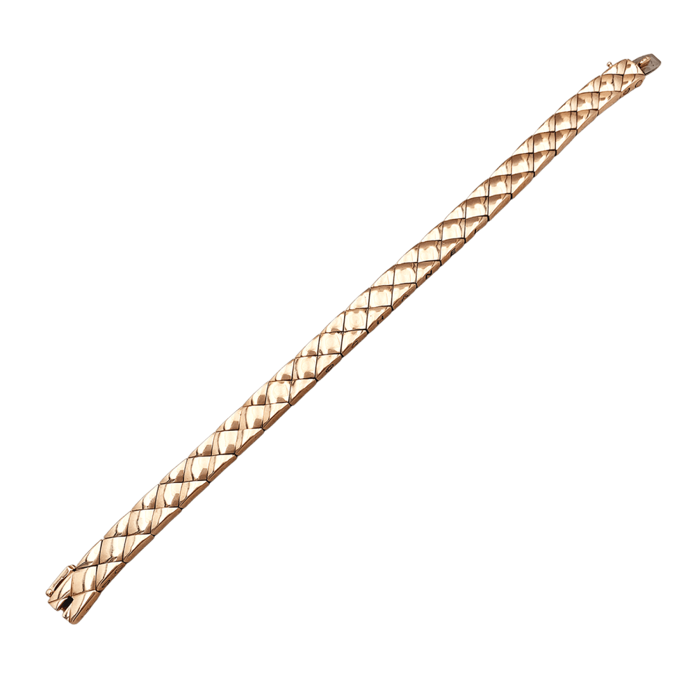 Bracelet Chanel, "Matelassé", yellow gold.