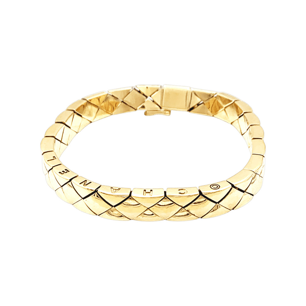 Bracelet Chanel, "Matelassé", yellow gold.