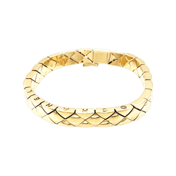 Bracelet Chanel, "Matelassé", yellow gold.