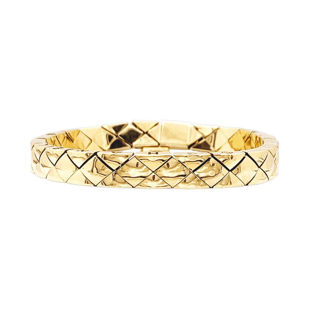Bracelet Chanel, "Matelassé", yellow gold.