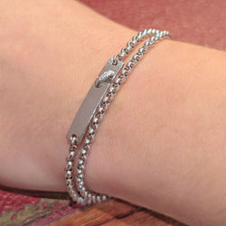 Bracelet Maille CHAUMET "Lien" en or blanc et diamants - Castafiore