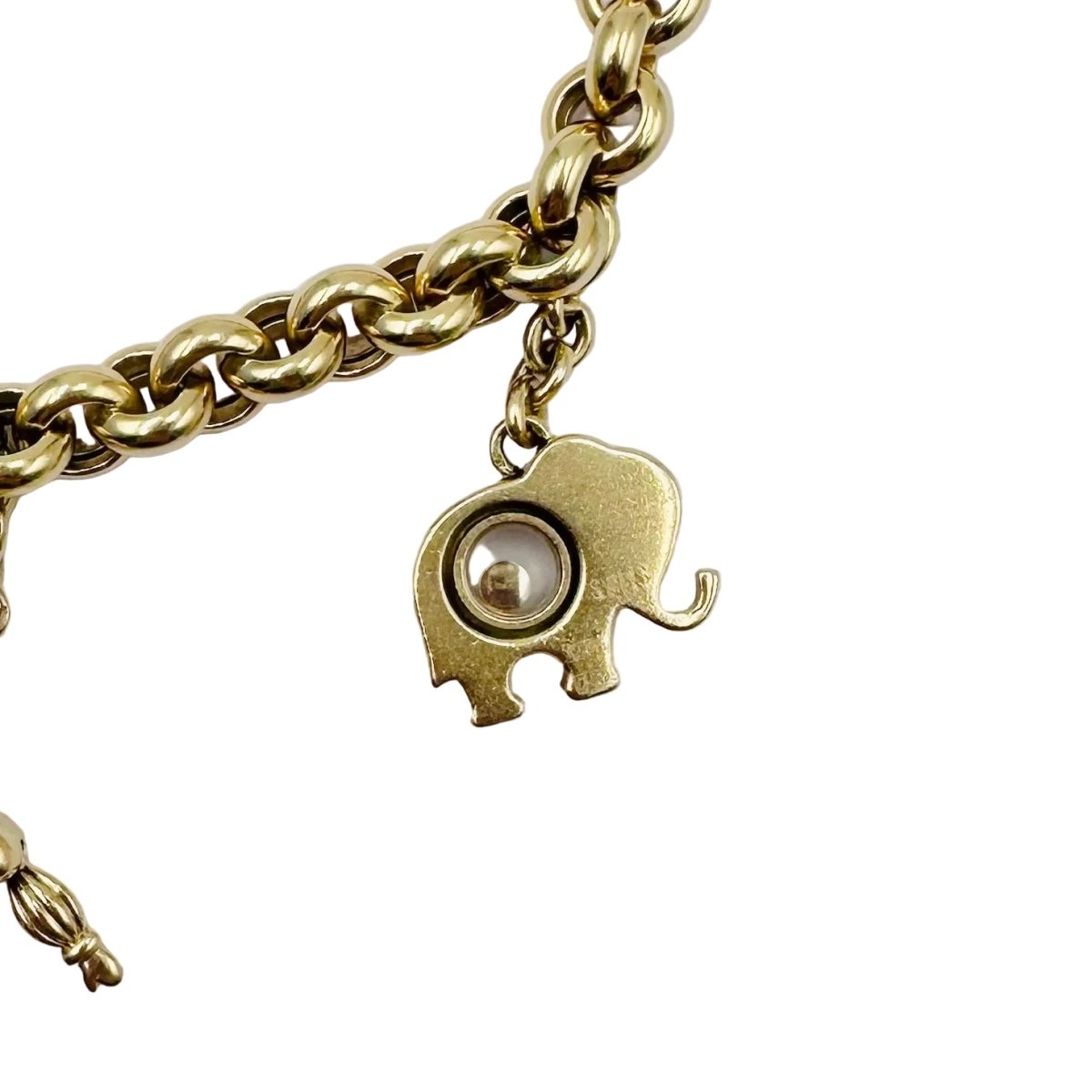 Bracelet Maille CHOPARD "Happy Diamonds" en or jaune et diamants - Castafiore