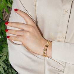 Bracelet Maille CHOPARD "Love Happy Diamonds" en or jaune et diamants - Castafiore