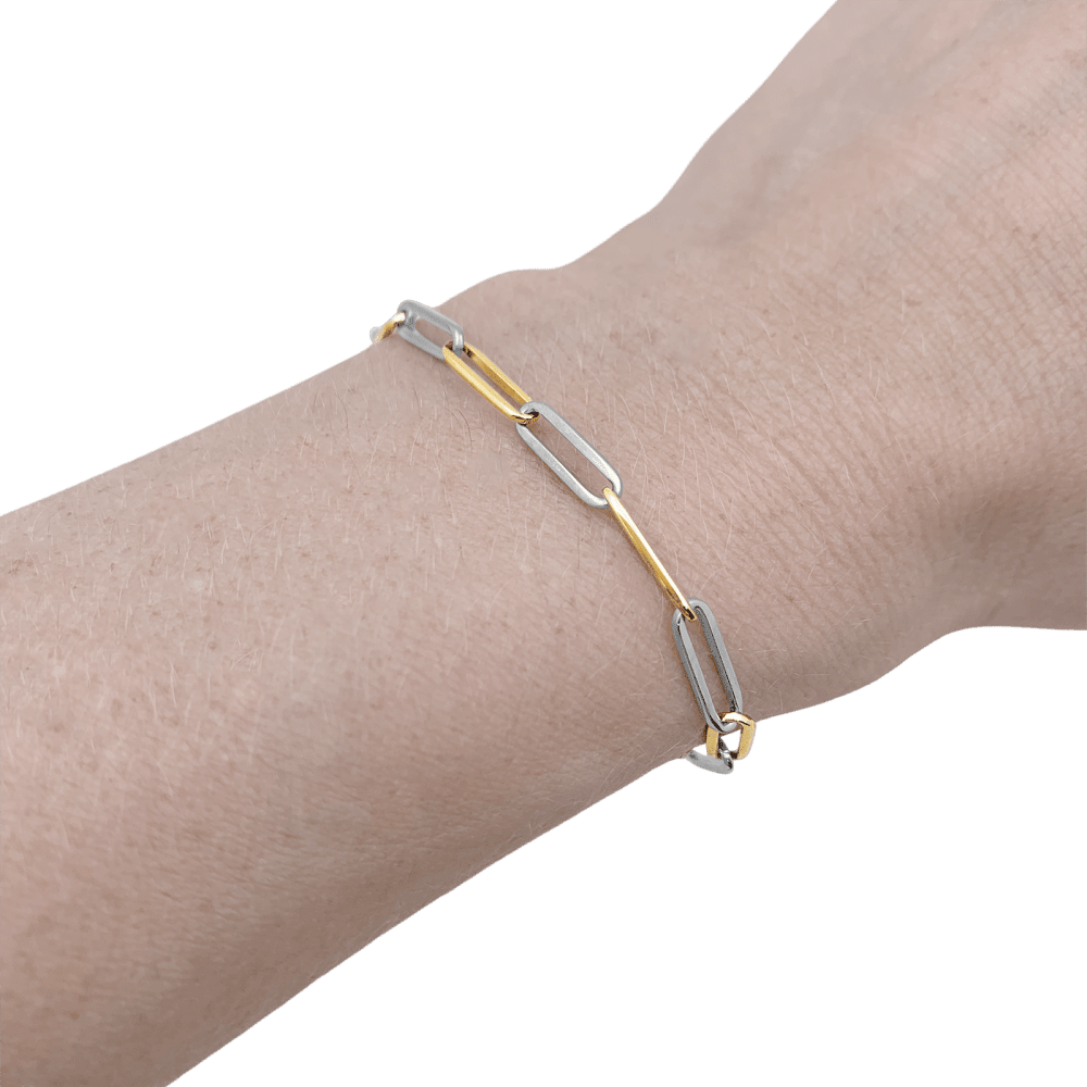 Bracelet Dinh Van vintage, two golds.
