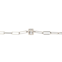 Bracelet Maille DINH VAN "Le Cube" en or blanc et diamant - Castafiore