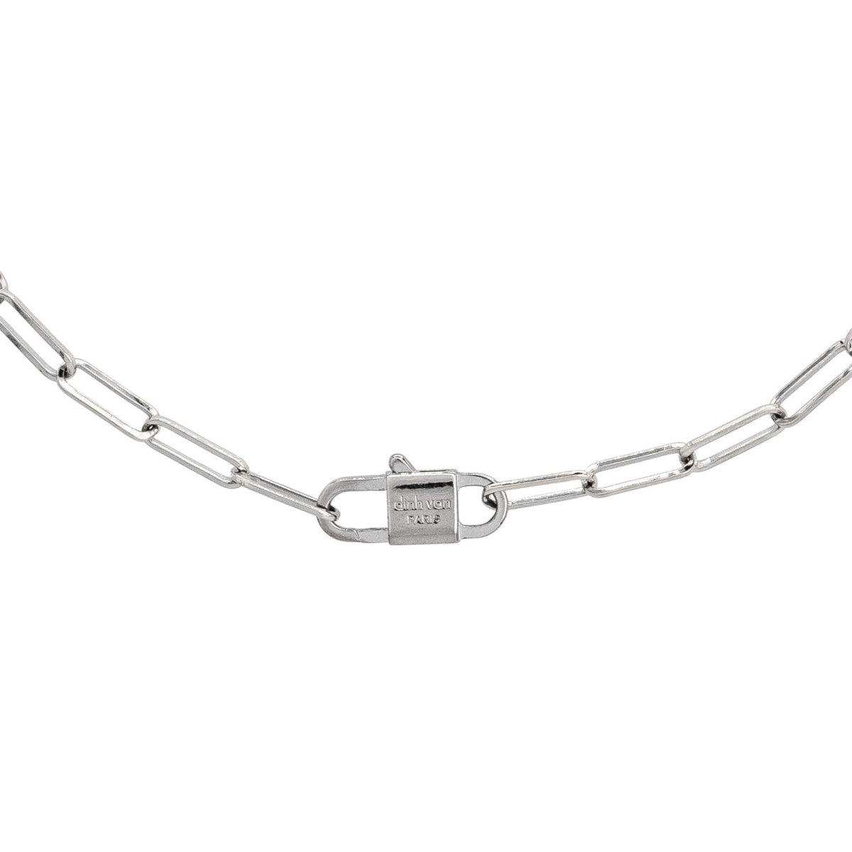 Bracelet Maille DINH VAN "Le Cube" en or blanc et diamant - Castafiore