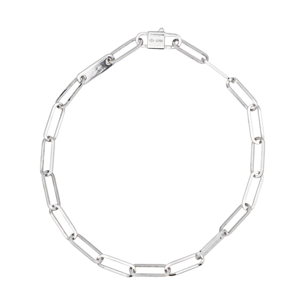 Bracelet Maille DINH VAN "Maillon" en or blanc - Castafiore