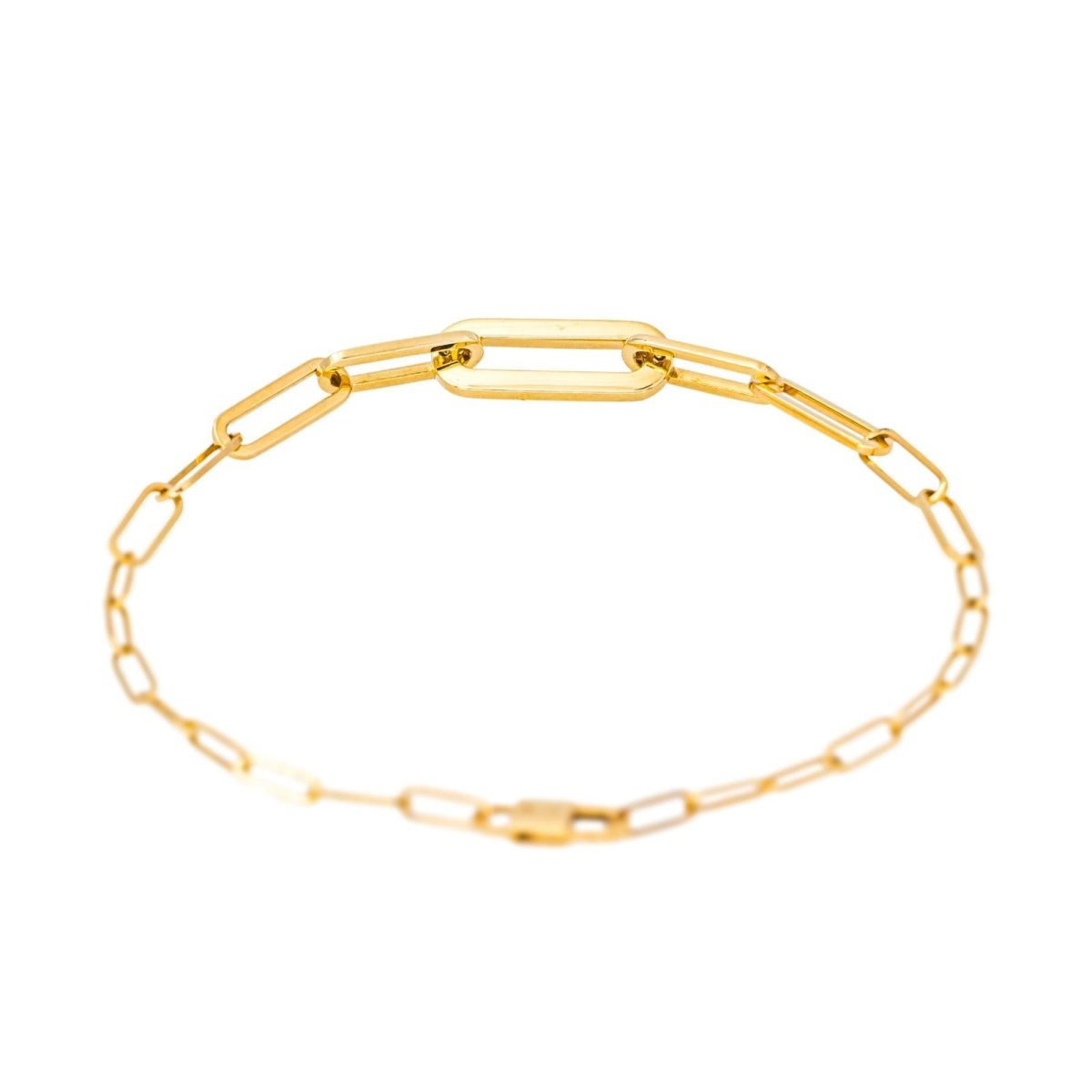 Bracelet Maille DINH VAN "Maillon" en or jaune et diamants - Castafiore