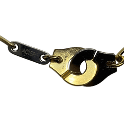 Bracelet Maille DINH VAN "Menottes" en or jaune et acier - Castafiore