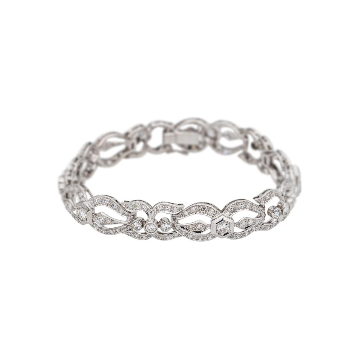 Bracelet Maille en or blanc et diamants - Castafiore