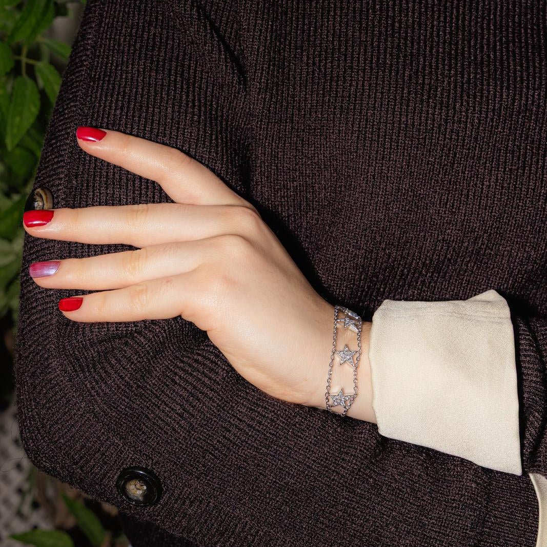 Bracelet Maille en or blanc et diamants - Castafiore