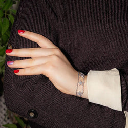 Bracelet Maille en or blanc et diamants - Castafiore