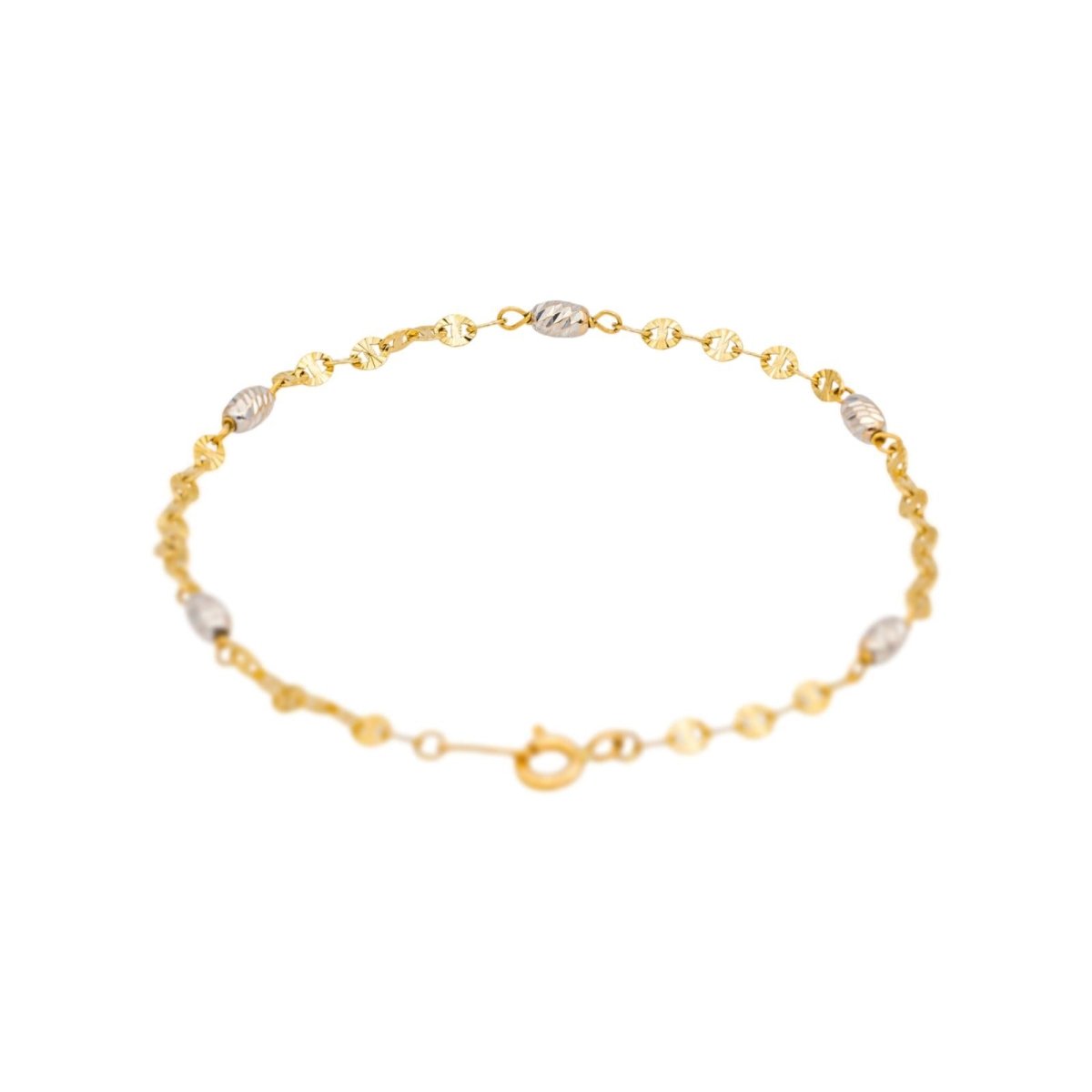 Bracelet Maille en or blanc et or jaune - Castafiore