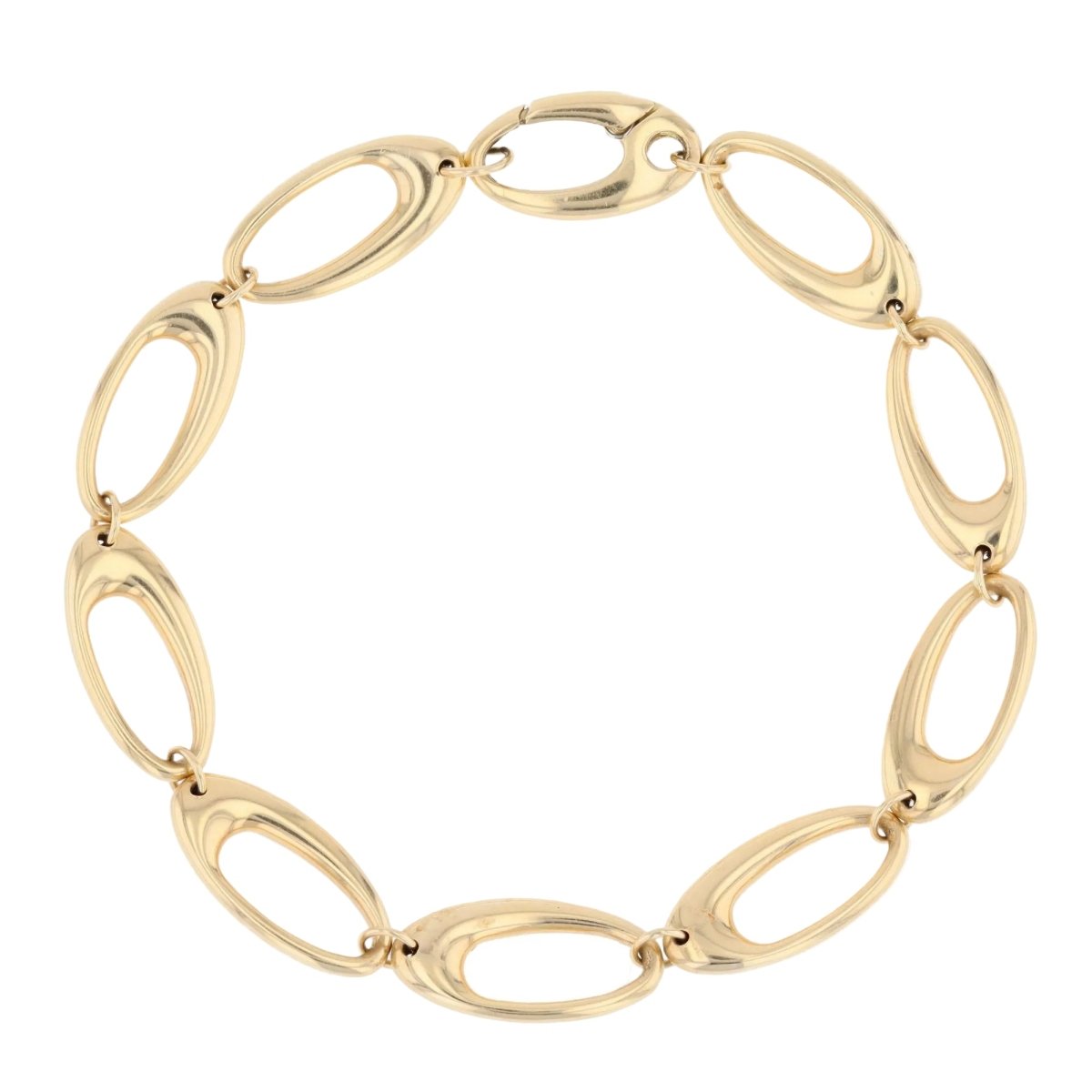 Bracelet in gold with occasional oval links