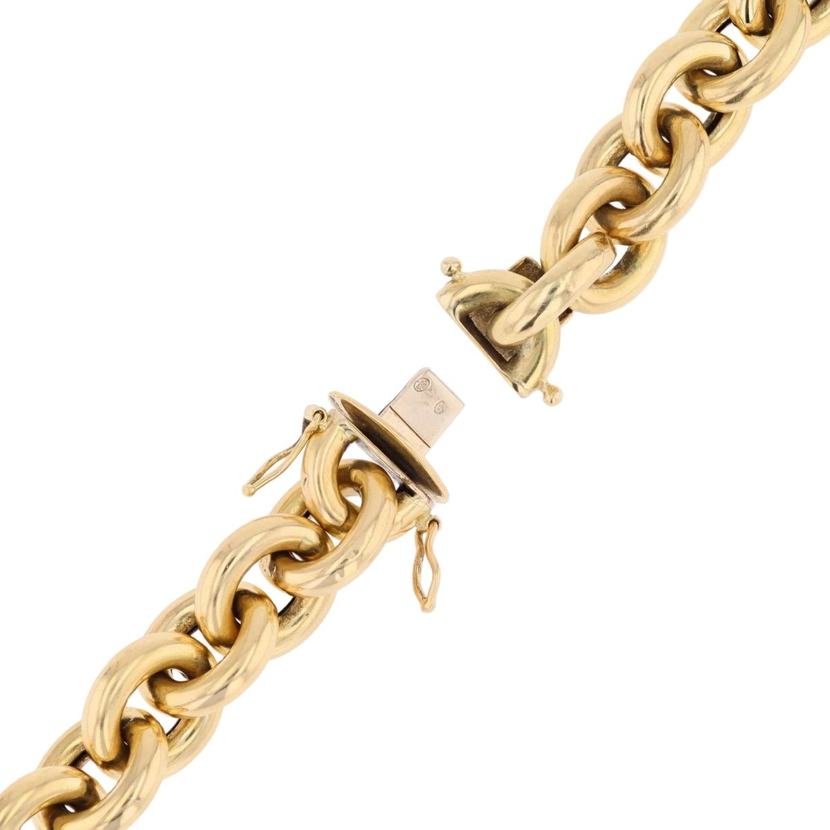 Bracelet in gold jaseron mesh