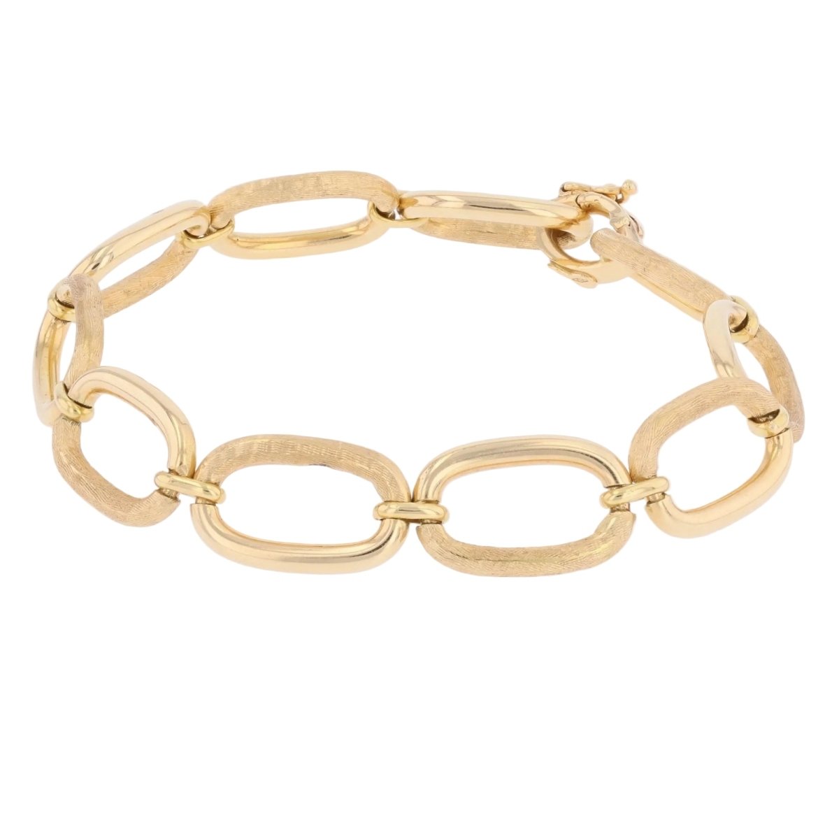 Bracelet partially ambered oval mesh