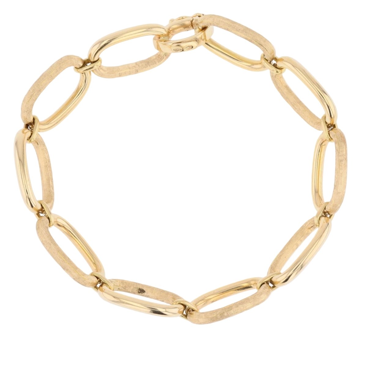 Bracelet partially ambered oval mesh