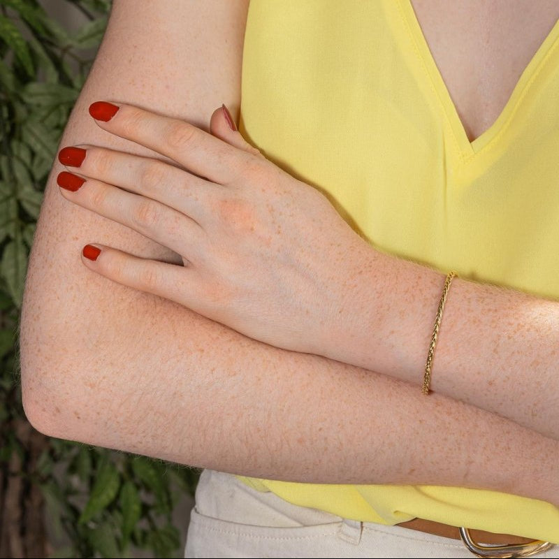 Bracelet  Palm mesh Yellow gold