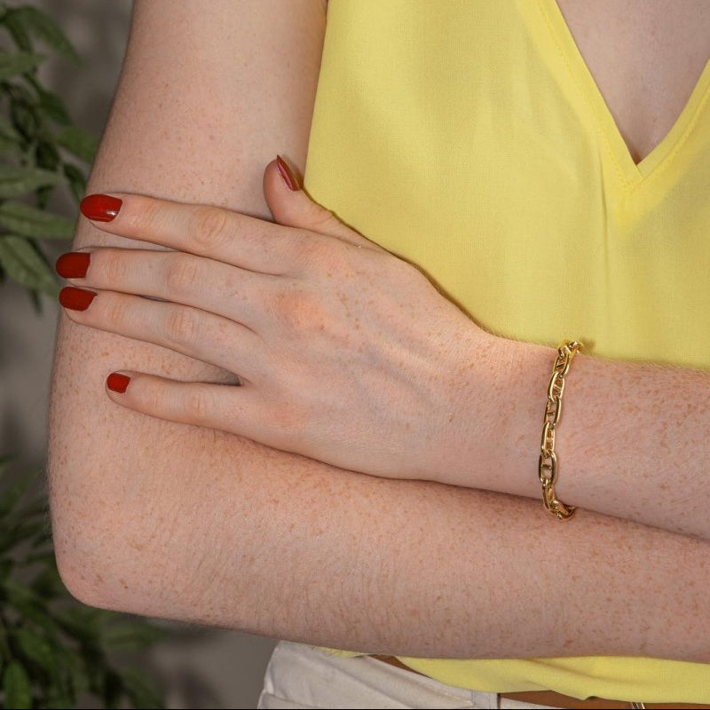 Bracelet Navy mesh Yellow gold