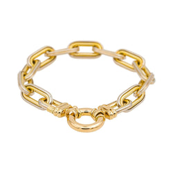 Bracelet Forçat twinned mesh Yellow gold