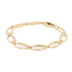 Bracelet in gold with occasional oval links